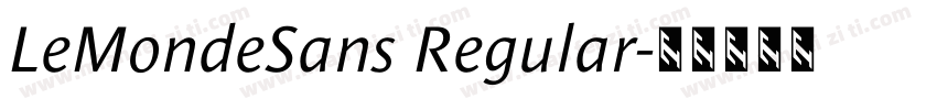 LeMondeSans Regular字体转换